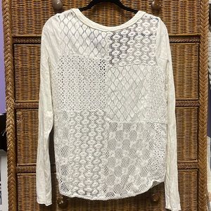 Free People Crochet Back Shirt